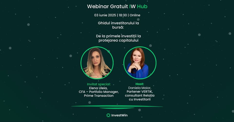 InvestWin lansează un nou webinar dedicat investitorilor în data de 03 iunie. InvestWin te ajută să fii mereu informat – înscrie-te acum